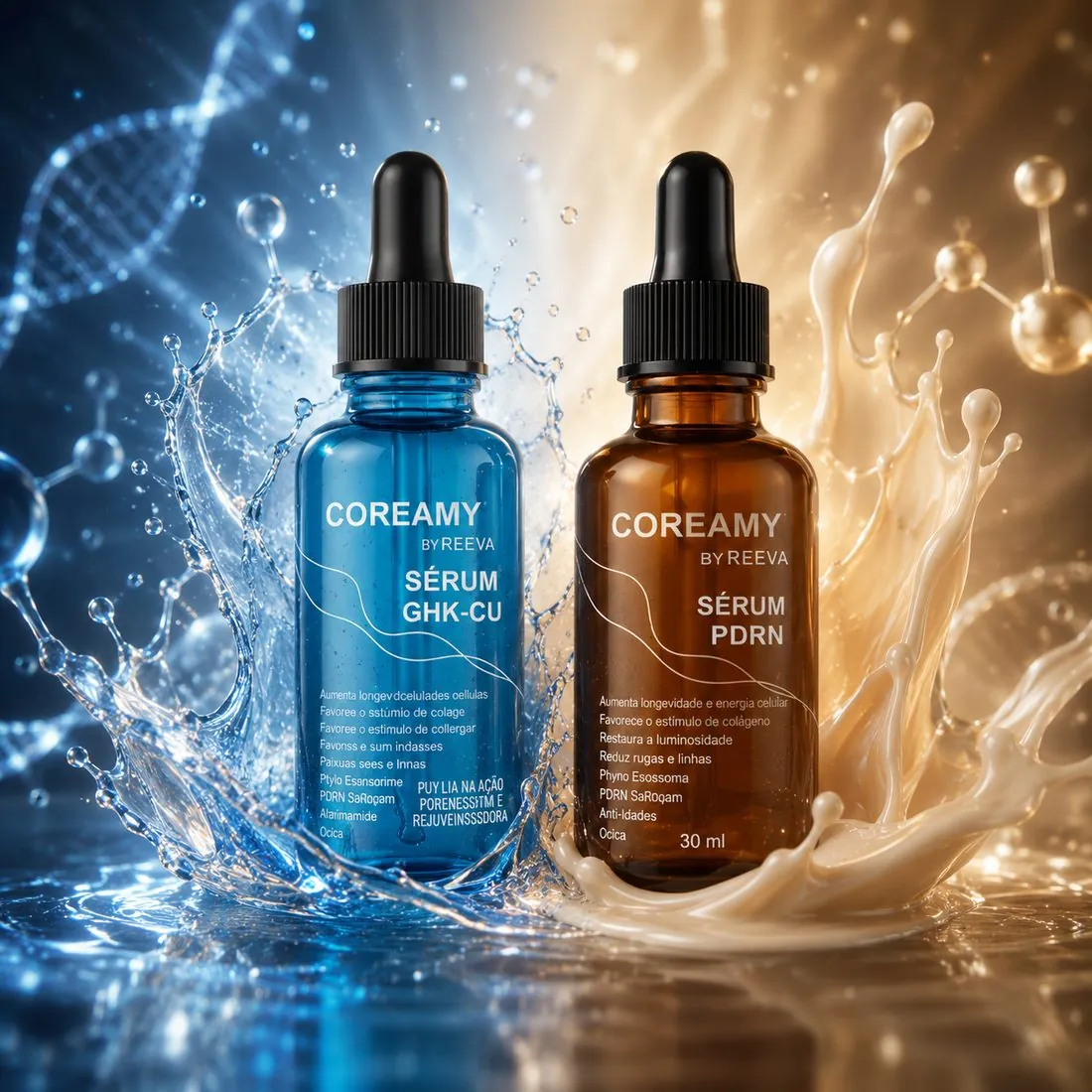 Dupla Coreamy: Sérum GHK-Cu e Sérum PDRN