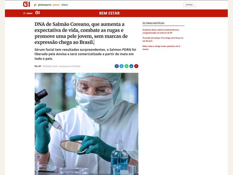 Laboratório de pesquisa do Salmon PDRN